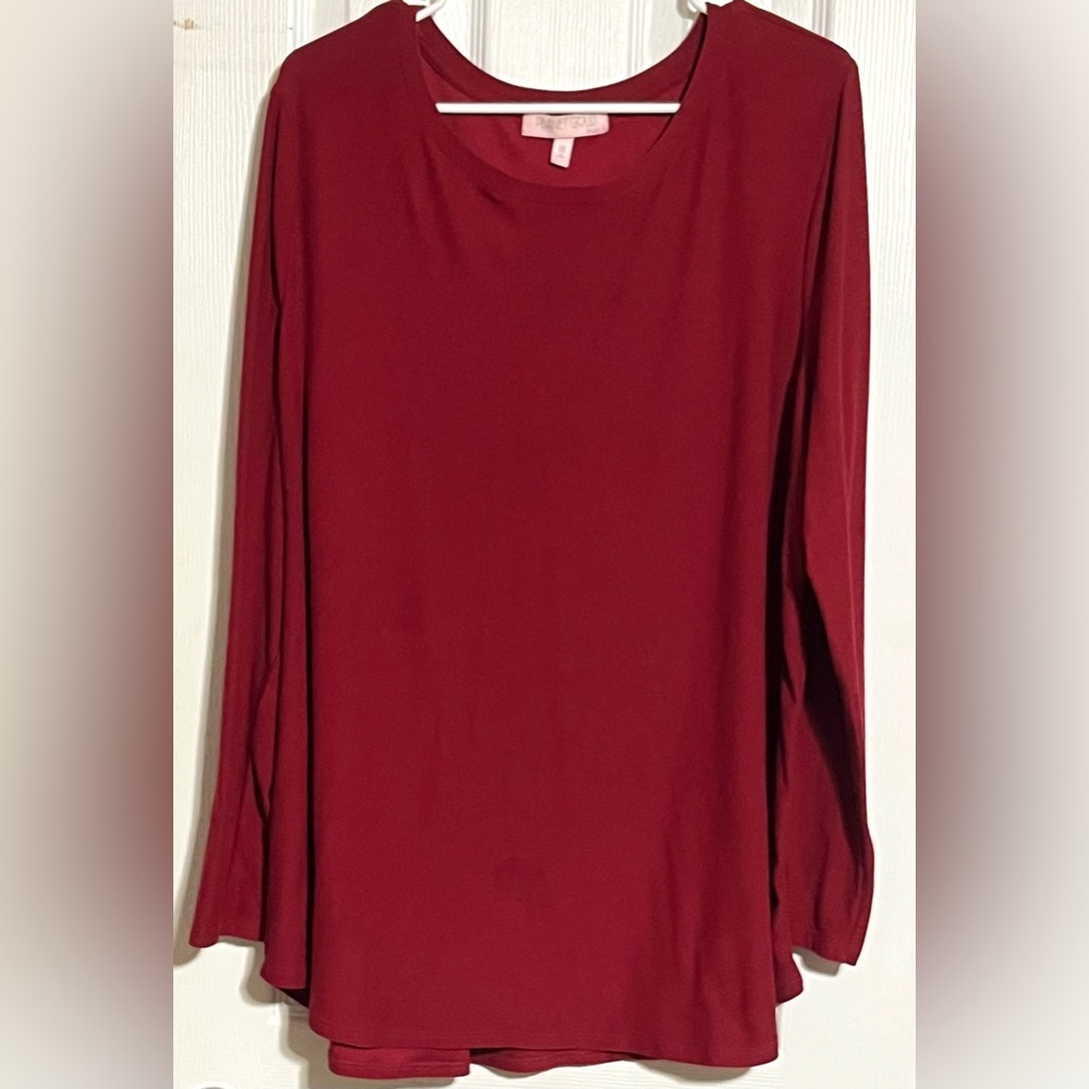 Planet Gold Deep Red Women's Blouse